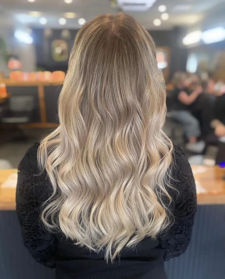 Blonde balayage waves