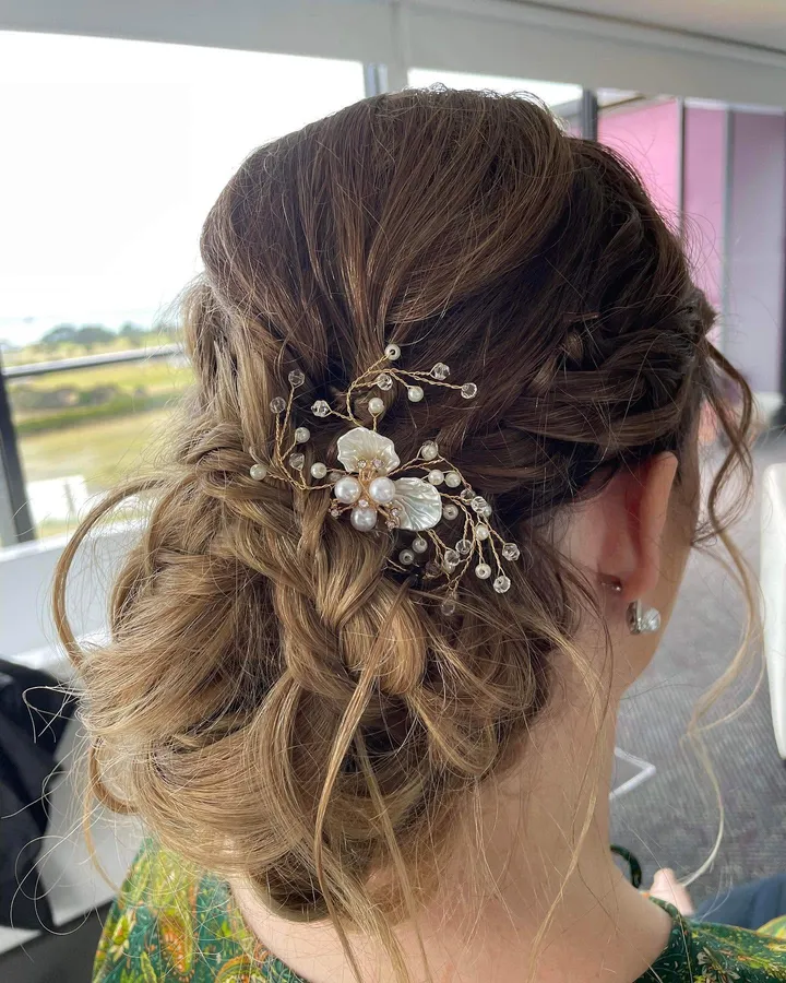 Floral pin updo